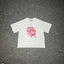 Mertra Floral Logo Tee - White (Pink Floral)