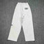 Mertra Monogram Lined Straight-Leg Sweatpants - Light Grey