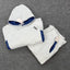 Mertra Contrast Colorblock Fleece Tracksuit Set - Light Grey/Blue