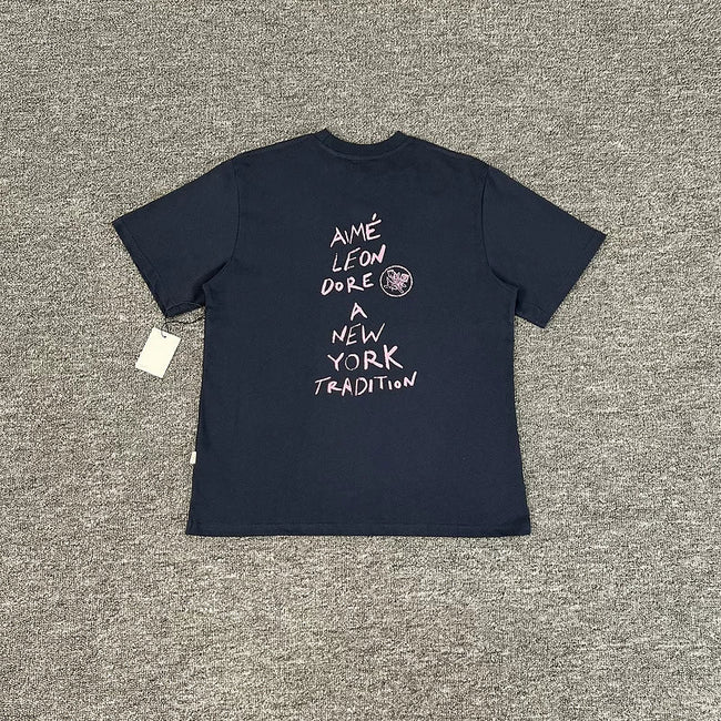 Aimé Leon Dore Handwritten Script Graphic Tee - Blue Hover Image