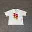 Mertra Abstract Geo Oval Graphic Tee - White