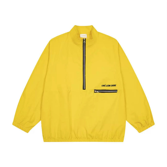 Aimé Leon Dore Nylon Half-Zip Pullover - Yellow Hover Image