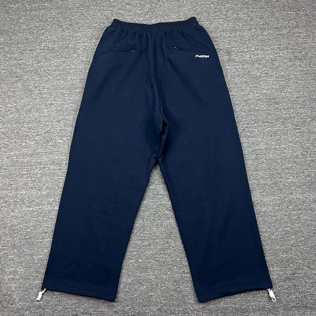 Mertra Straight-Leg Sweatpants - Navy Blue Hover Image
