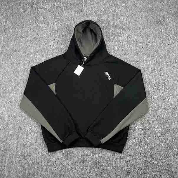 Mertra Colorblock Raglan Hoodie - Black/Grey