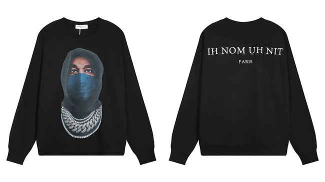 IH NOM UH NIT Masked Figure Cuban Link Sweatshirt - Black Hover Image