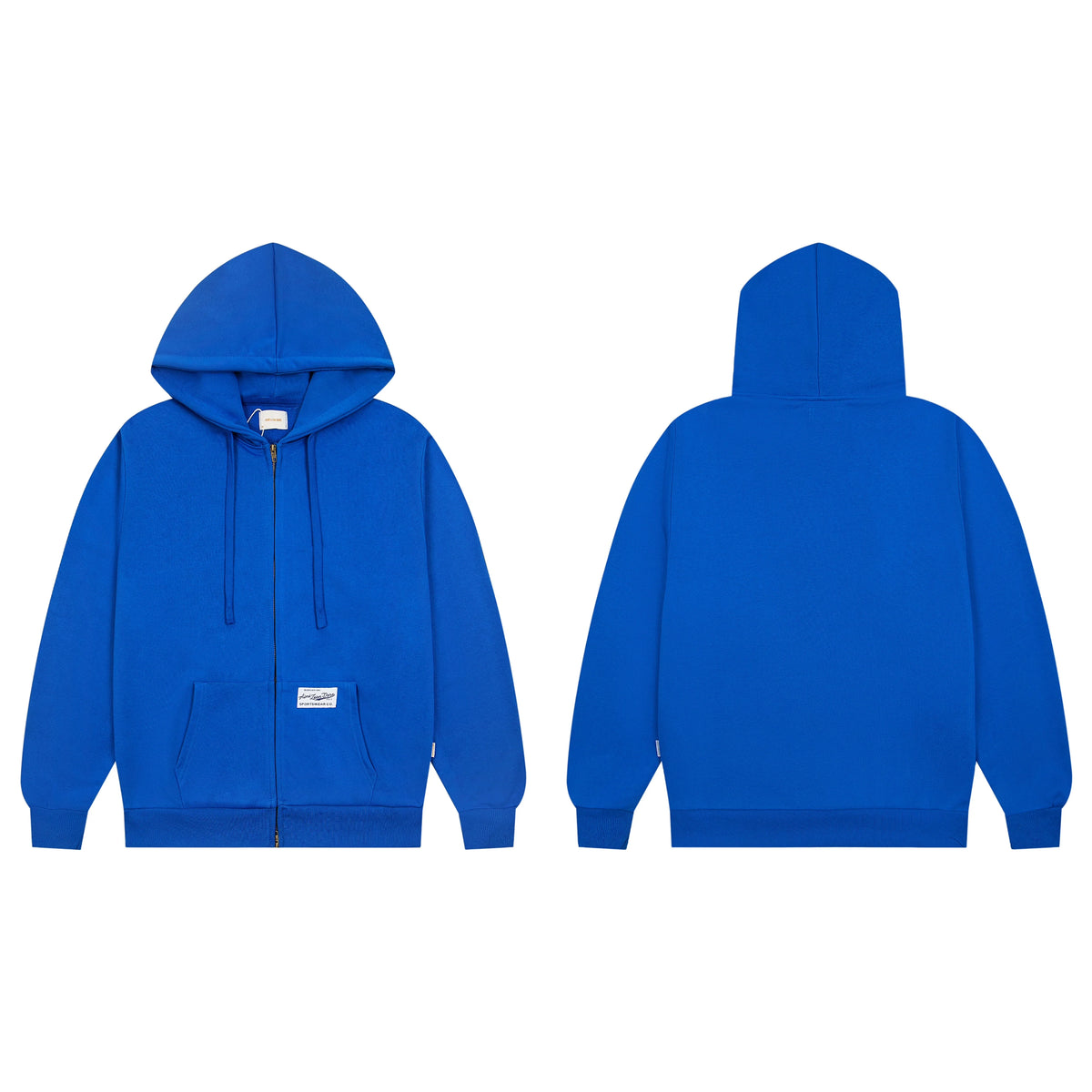 Aimé Leon Dore Thermal-Lined Script Zip-Up Hoodie - Royal Blue
