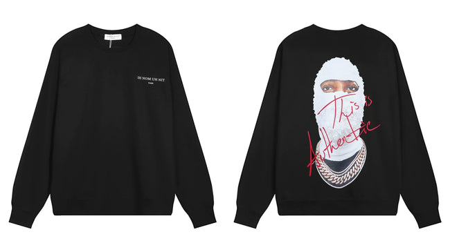 IH NOM UH NIT Authentic Script Mask Sweatshirt - Black Hover Image