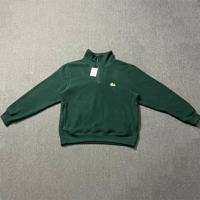 Aimé Leon Dore Fleece Quarter-Zip Pullover - Forest Green Hover Image
